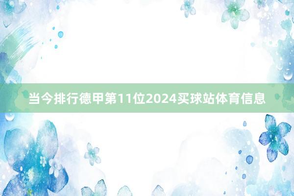 当今排行德甲第11位2024买球站体育信息