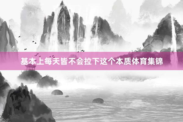 基本上每天皆不会拉下这个本质体育集锦
