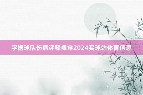 字据球队伤病评释裸露2024买球站体育信息