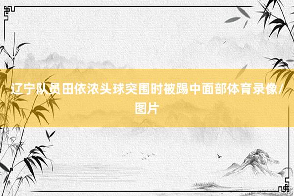 辽宁队员田依浓头球突围时被踢中面部体育录像/图片