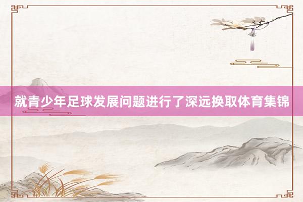 就青少年足球发展问题进行了深远换取体育集锦