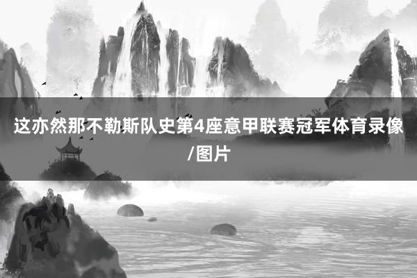 这亦然那不勒斯队史第4座意甲联赛冠军体育录像/图片