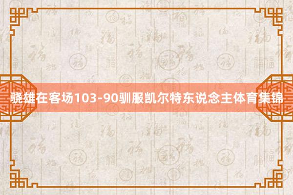 骁雄在客场103-90驯服凯尔特东说念主体育集锦