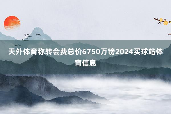 天外体育称转会费总价6750万镑2024买球站体育信息
