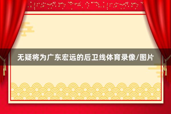 无疑将为广东宏远的后卫线体育录像/图片