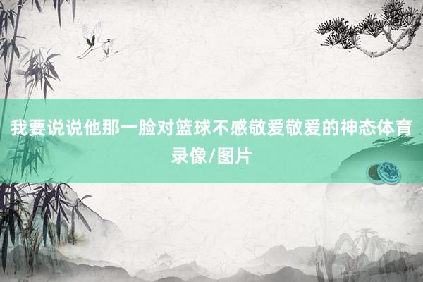 我要说说他那一脸对篮球不感敬爱敬爱的神态体育录像/图片