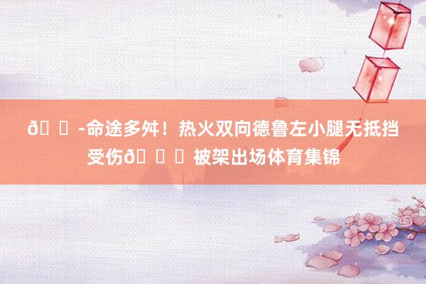 😭命途多舛！热火双向德鲁左小腿无抵挡受伤🙏被架出场体育集锦