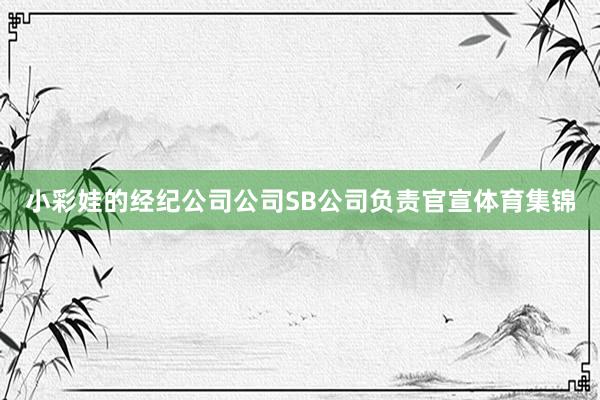 小彩娃的经纪公司公司SB公司负责官宣体育集锦