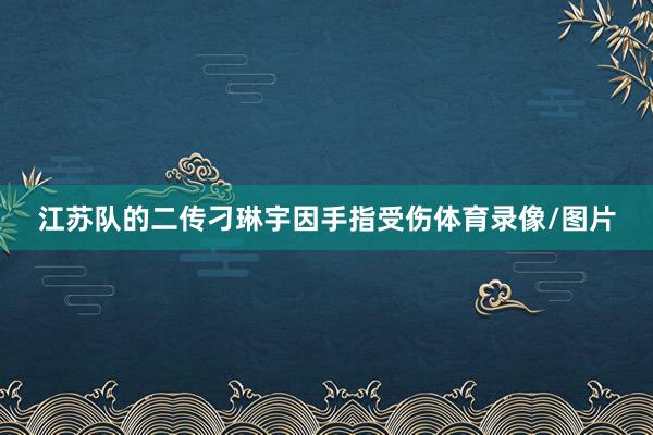 江苏队的二传刁琳宇因手指受伤体育录像/图片