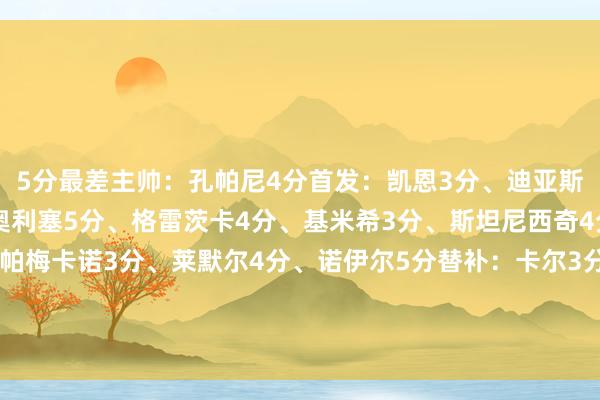 5分最差主帅：孔帕尼4分首发：凯恩3分、迪亚斯3分、格纳布里5分、奥利塞5分、格雷茨卡4分、基米希3分、斯坦尼西奇4分、若纳坦-塔4分、于帕梅卡诺3分、莱默尔4分、诺伊尔5分替补：卡尔3分、比朔夫、帕夫洛维奇、杰克逊出场时辰不及未评分    体育赛事直播